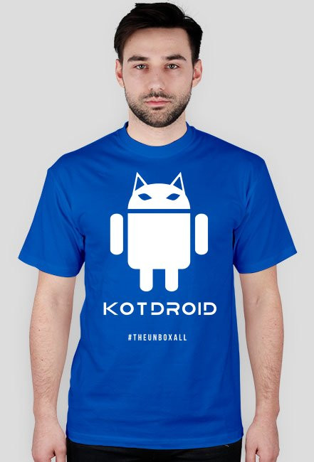 Koszulka KOTDROID (biały nadruk)