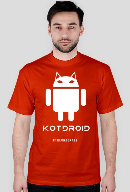 Koszulka KOTDROID (biały nadruk)