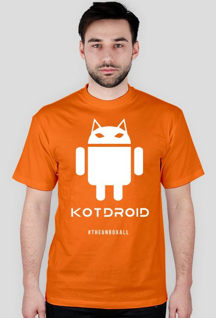 Koszulka KOTDROID (biały nadruk)