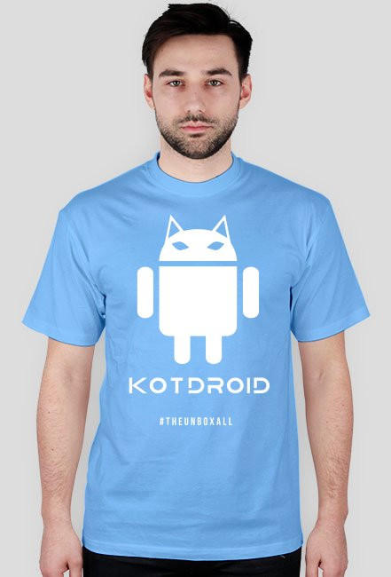 Koszulka KOTDROID (biały nadruk)