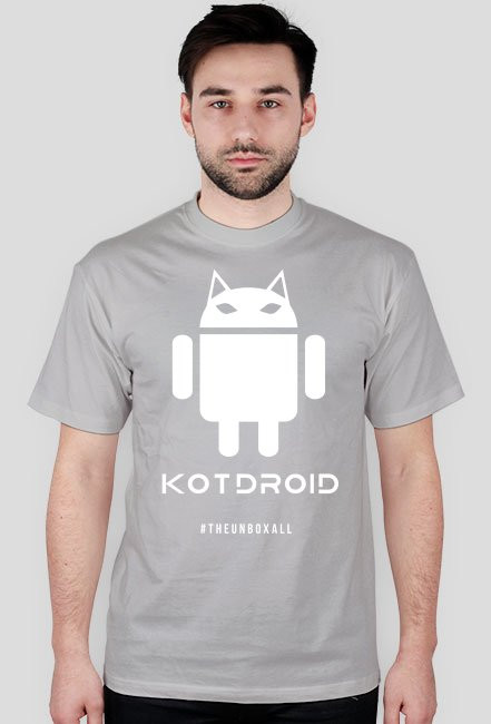 Koszulka KOTDROID (biały nadruk)