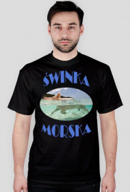 t-shirt świnka morska męski czarny