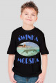 t-shirt świnka morska dziecięcy czarny
