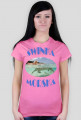 t-shirt świnka morska damski różowy