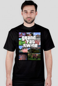 t-shirt wielkatłustaświnia męski czarny