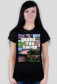 t-shirt wielkatłustaświania damski czarny