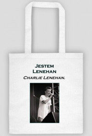 Torba Charlie Lenehan zdjęcie tekst niebiesko-czarno-biała