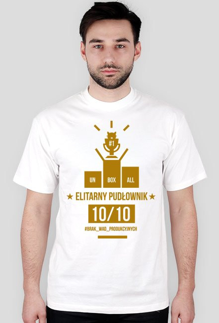 Koszulka ELITARNY PUDŁOWNIK MĘSKA (złoty nadruk)