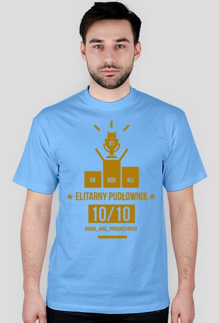 Koszulka ELITARNY PUDŁOWNIK MĘSKA (złoty nadruk)