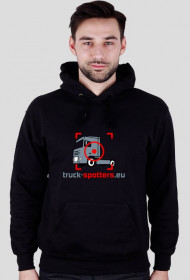 Bluza z kapturem Truck-Spotters.eu CZARNA