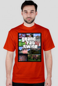 t-shirt wielkatłustaświnia męski czerwony