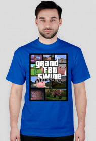 t-shirt wielkatłustaświnia męski granatowy