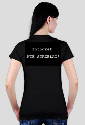 fotograf NIE STRZELAĆ! - czarna, damska