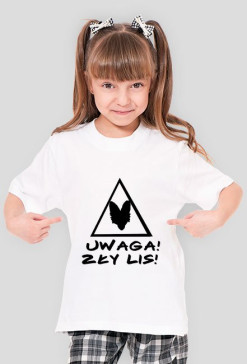 Koszulka Dziewczęca "Zły Lis" Biała