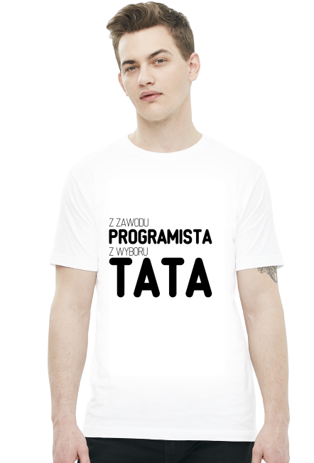 Koszulka - z zawodu programista, z wyboru tata - dziwneumniedziala.com - koszulki dla informatyków