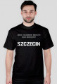 t-shirt miasto Szczecin czarny
