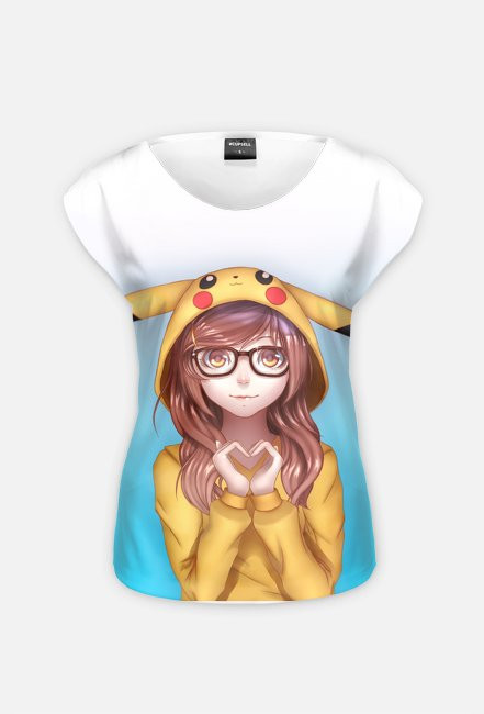 Koszulka fullprint ladies - Pikachu girl