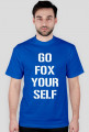 Koszulka z białym napisem Go Fox Your Self