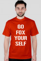 Koszulka z białym napisem Go Fox Your Self