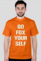 Koszulka z białym napisem Go Fox Your Self