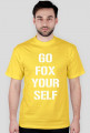 Koszulka z białym napisem Go Fox Your Self