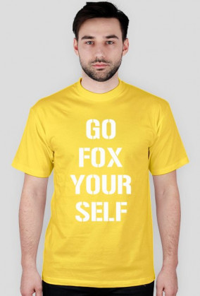 Koszulka z białym napisem Go Fox Your Self