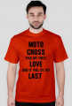 Koszulka z czarnym napisem Motocross Was My First Love