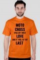 Koszulka z czarnym napisem Motocross Was My First Love