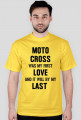 Koszulka z czarnym napisem Motocross Was My First Love