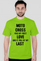 Koszulka z czarnym napisem Motocross Was My First Love