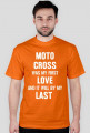Koszulka z białym napisem Motocross Was My First Love