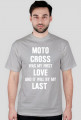 Koszulka z białym napisem Motocross Was My First Love