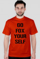 Koszulka z czarnym napisem Go Fox Your Self