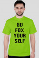 Koszulka z czarnym napisem Go Fox Your Self