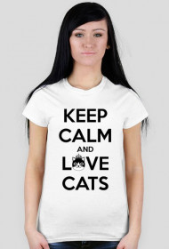 KEEP CALM and LOVE CATS - DAMSKI