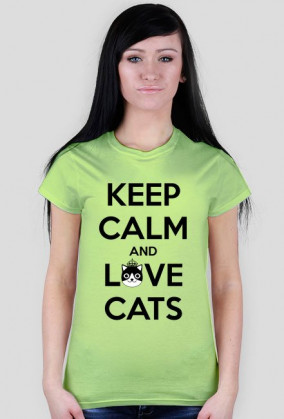 KEEP CALM and LOVE CATS - DAMSKI
