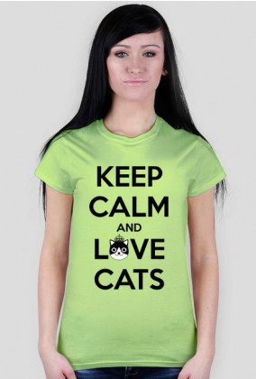 KEEP CALM and LOVE CATS - DAMSKI