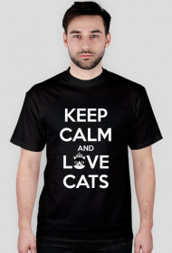 KEEP CALM and LOVE CATS - BLACK