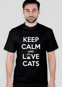 KEEP CALM and LOVE CATS - BLACK