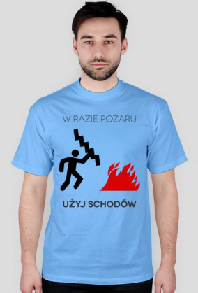 Koszulka W razie pożaru, użyj schodów