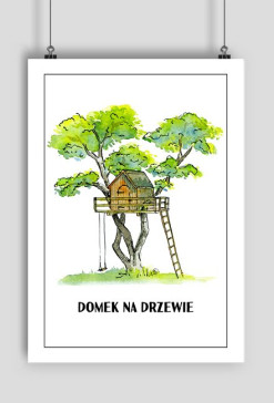 Domek na drzewie - plakat