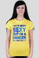 Koszulka damska z nadrukiem "Sexy  dancer" chmurkowy