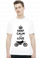 Keep Calm And Love Motocross - męska koszulka motocyklowa