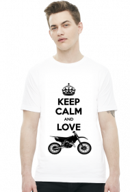 Keep Calm And Love Motocross - męska koszulka motocyklowa
