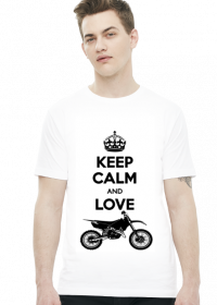 Keep Calm And Love Motocross - męska koszulka motocyklowa