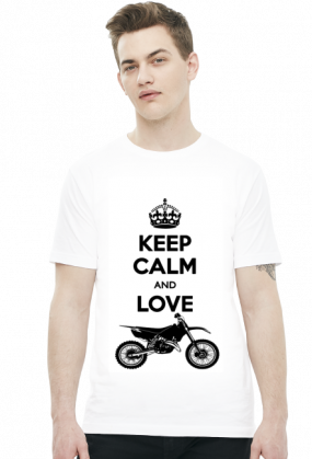 Keep Calm And Love Motocross - męska koszulka motocyklowa