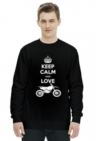 Bluza Keep Calm And Love Motocross - męska bluza motocyklowa