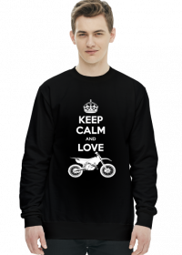 Bluza Keep Calm And Love Motocross - męska bluza motocyklowa