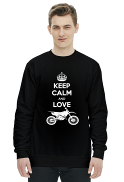 Bluza Keep Calm And Love Motocross - męska bluza motocyklowa