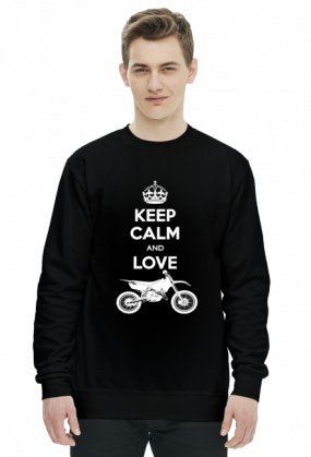 Bluza Keep Calm And Love Motocross - męska bluza motocyklowa